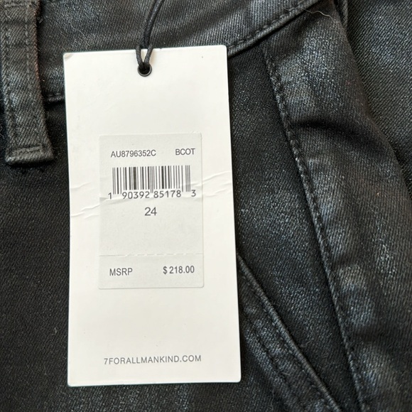 7 for all man kind coated skinny cargo pants - Picture 5 of 5